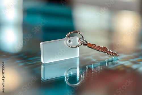 a minimalist acrylic key chain