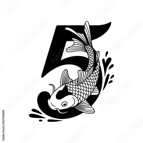 Number 5 Fish logo