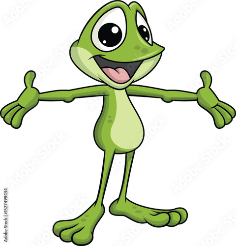 Happy Frog Mascot Vector Image