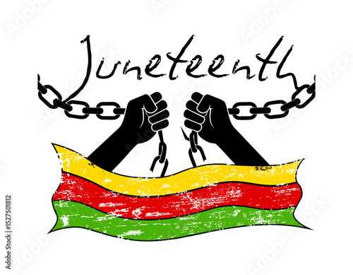 juneteenth, june 19, 1865, freedom day, high quality vector artwork, transparent background