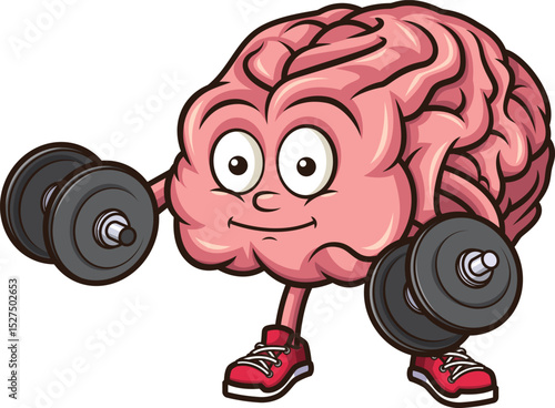 Brain Lifting Weights Vector Image
