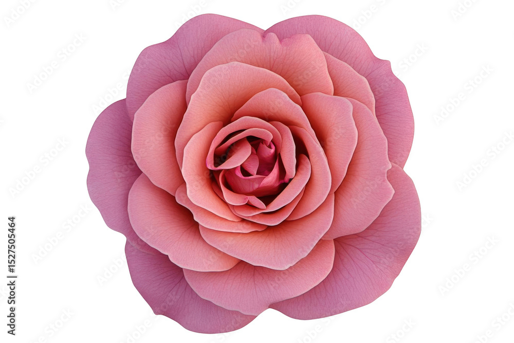 Fototapeta premium Pink Rose Flower Bloom Showing Beautiful Petals In Black Background