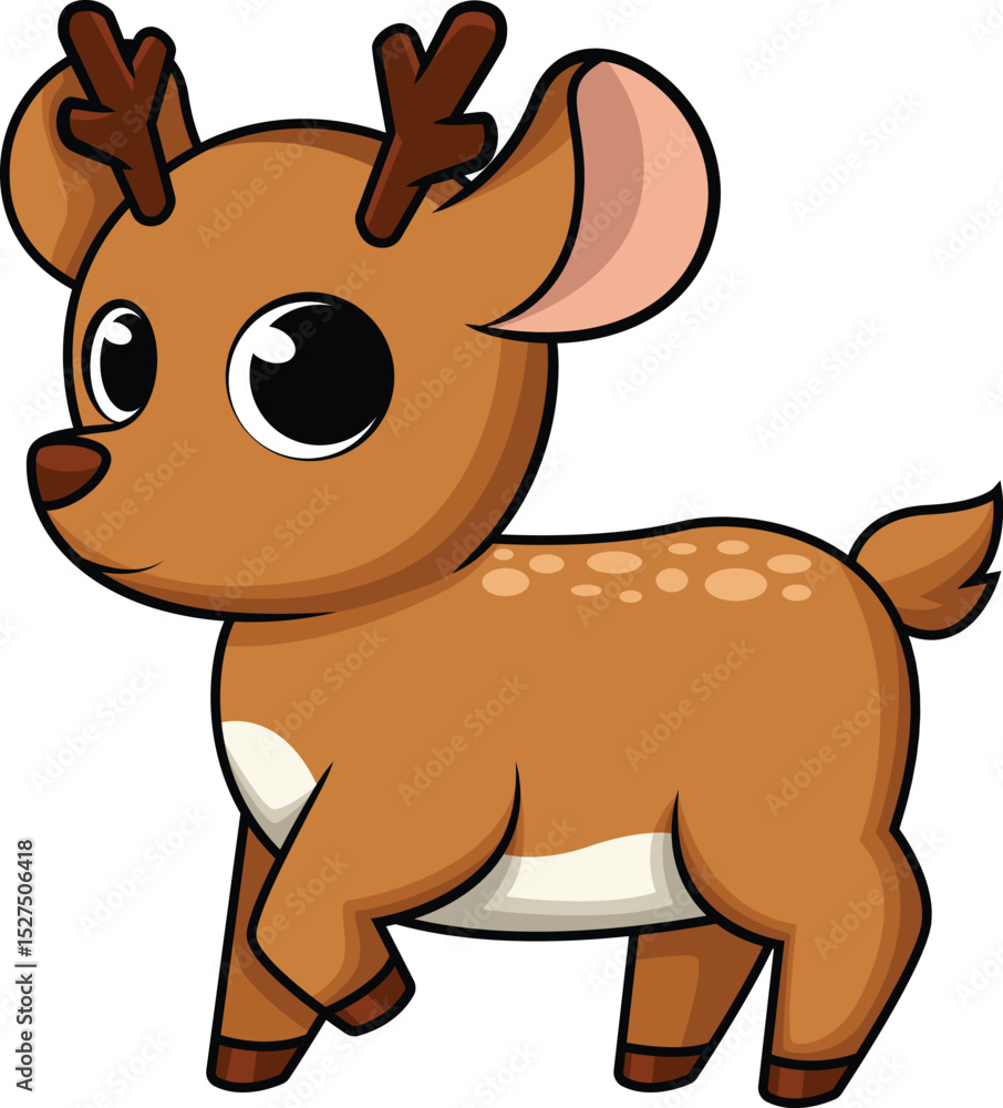 Fototapeta premium Cute Baby Deer Vector Image