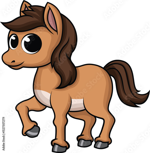 Cute Baby Horse Vector Image