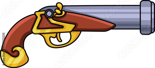 Simple Pirate Gun Vector Image