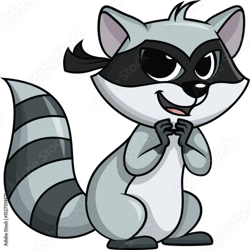 Evil Raccoon Bandit Vector Image