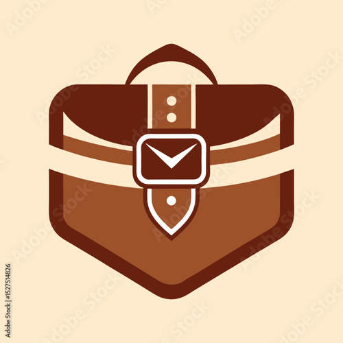 Leather Goods Logo Featuring Strap Buckle Icon