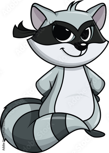 Attractive Female Raccoon Bandit Vector Image