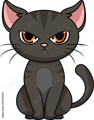 Mad Grumpy Cat Vector Image