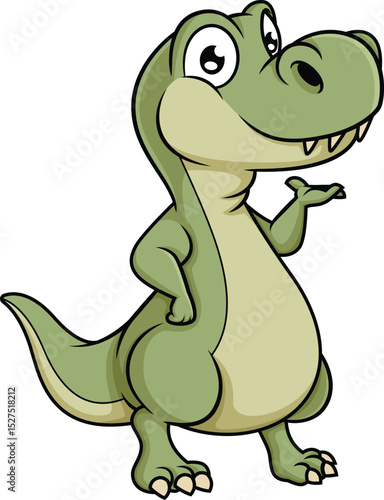 Cute Dinosaur Presenting Vector Image