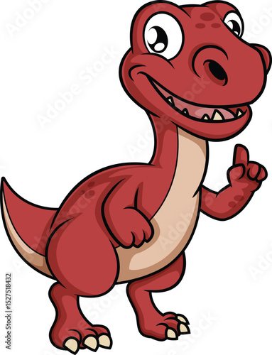 Talking Dinosaur Making A Point Vector Image