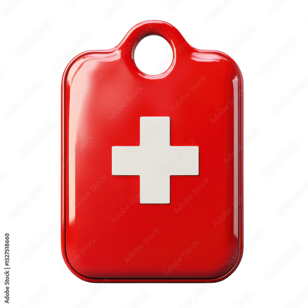 Obraz premium First aid safety kit medical emergency help assistance healthcare hospital on transparent background