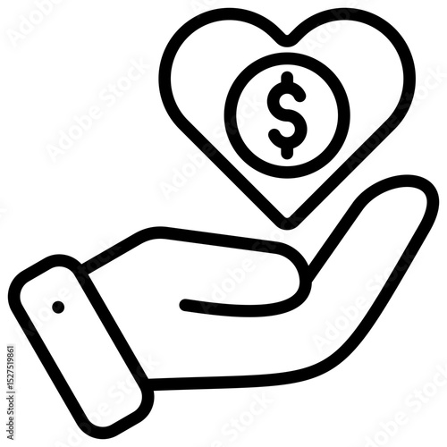 Wealthy line icon