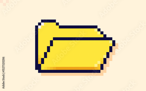 Yellow folder icon drawn in pixel art style.