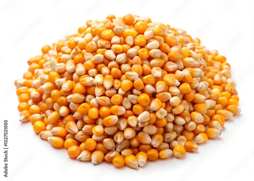 corn cereal seeds isolated on white background corn cereal seeds isolated on white background