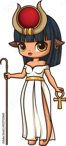 Ancient Egyptian God Hathor Vector Image