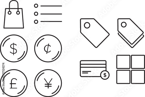 E-commerce Shopping Icons  Vector Graphics for Online Stores,  Mobile Apps, and Web Design -  Downloadable EPS File