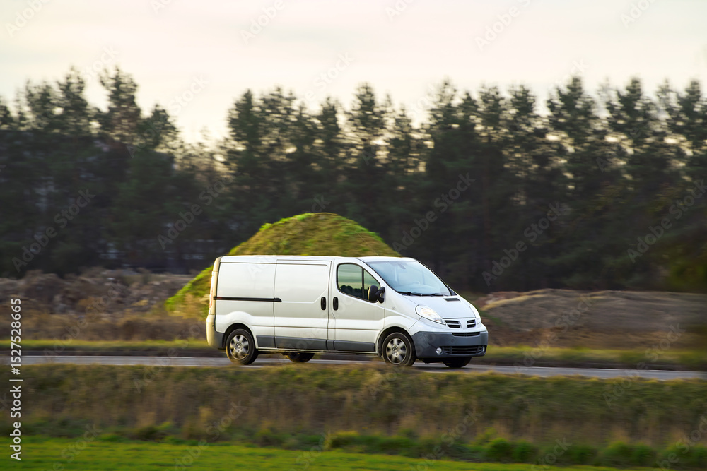 Modern transportation vehicle driving road Modern transportation vehicle driving road