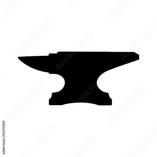 Anvil silhouette vector flat illustration design.