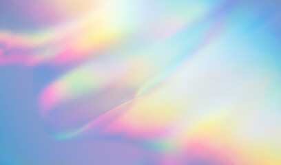 Abstract multicolor light texture overlay effect. Holographic rainbow background.