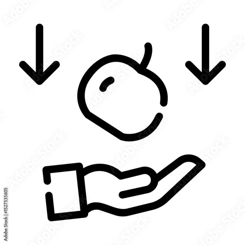 gravity Line Icon