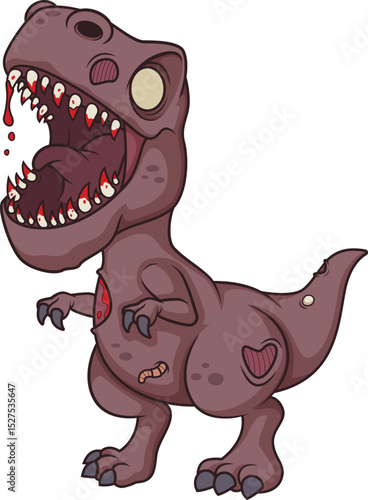 Creepy Zombie Dinosaur Vector Image