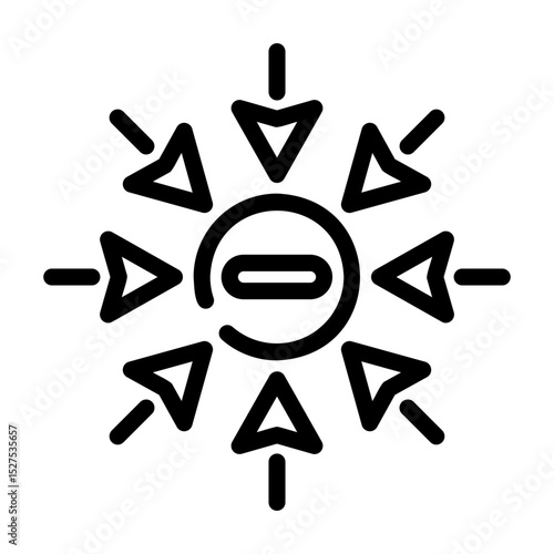 negative ion Line Icon