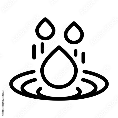 water drop Line Icon