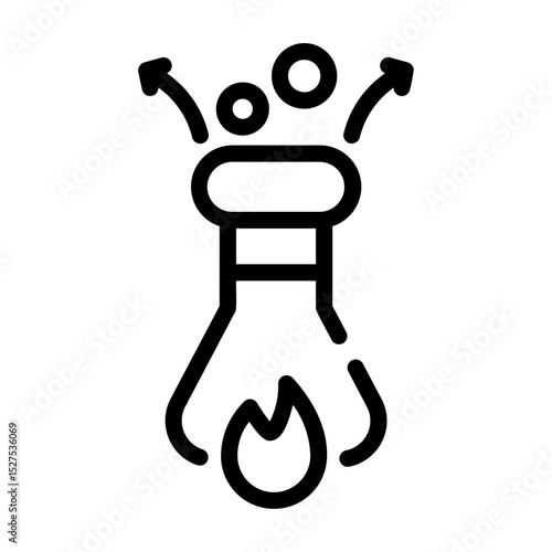 bunsen burner Line Icon