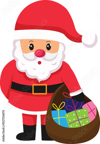 santa claus with gifts