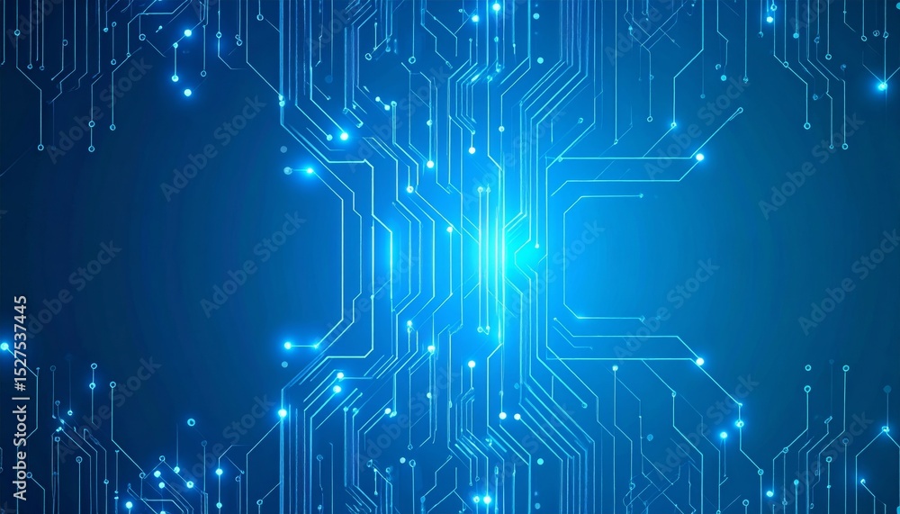 Fototapeta premium 3d rendered illustration of illuminated futuristic circuit board