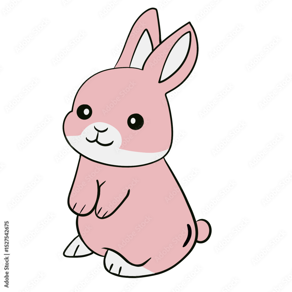 Obraz premium Pink rabbit