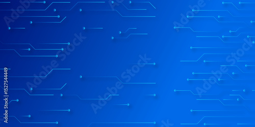 circuit board with blue lighting background. Abstract digital technology background. Digital technology circuit lines mesh blue background design. High tech technology geometric and connection design.