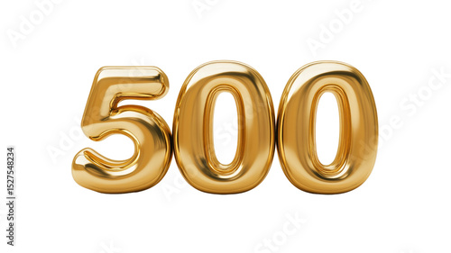 Golden Balloons Number 500 - Celebration, Anniversary, Milestone