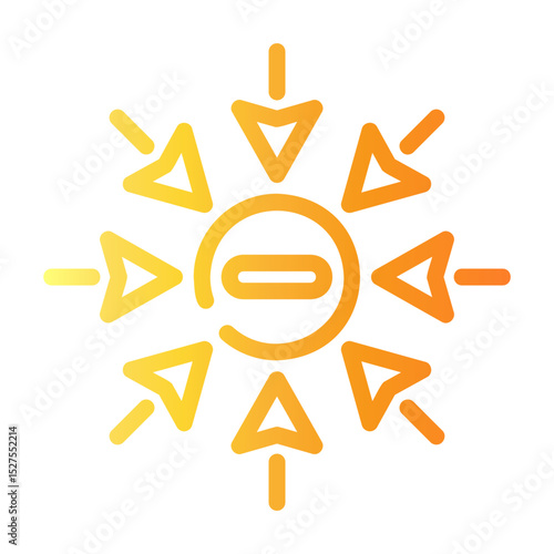 negative ion Line Gradient Icon
