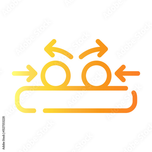 collision Line Gradient Icon