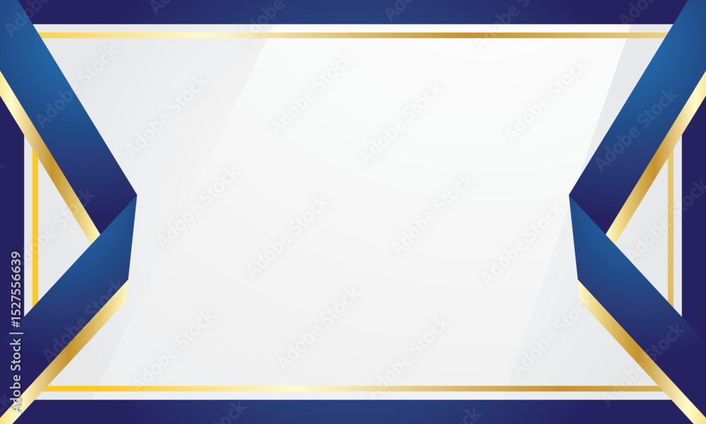 Fototapeta premium Blue color simple certificate background