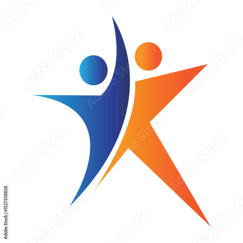 Human people success people care logo and symbols template