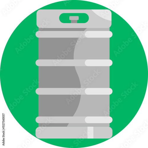 Metal container for dispensing draft beer.