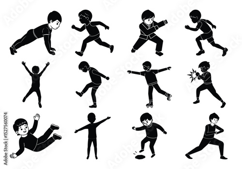 Wallpaper Mural Isometric active children vector sat  Torontodigital.ca