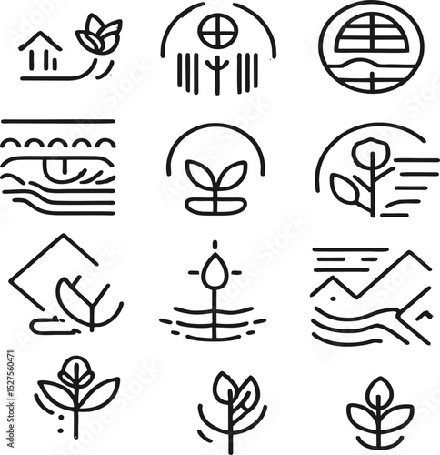 A set of environmentally icon sheet