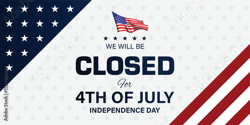Happy 4th of July Independence Day USA background with the United States flag and 4th of July typography. vector illustration
