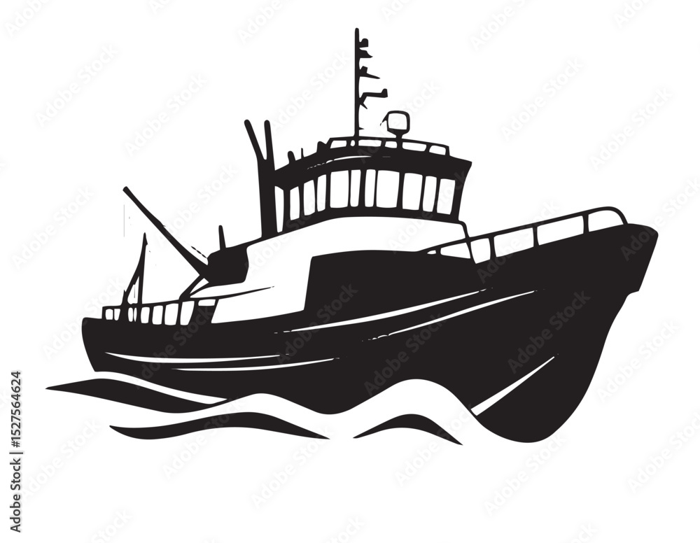 Obraz premium silhouette of a ship