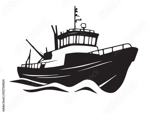 silhouette of a ship