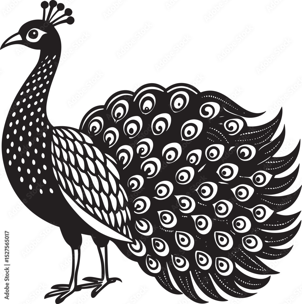 Fototapeta premium peacock vector illustration