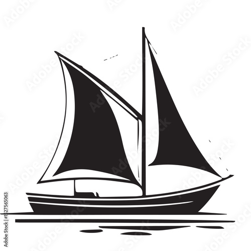 vector illustration of a ship