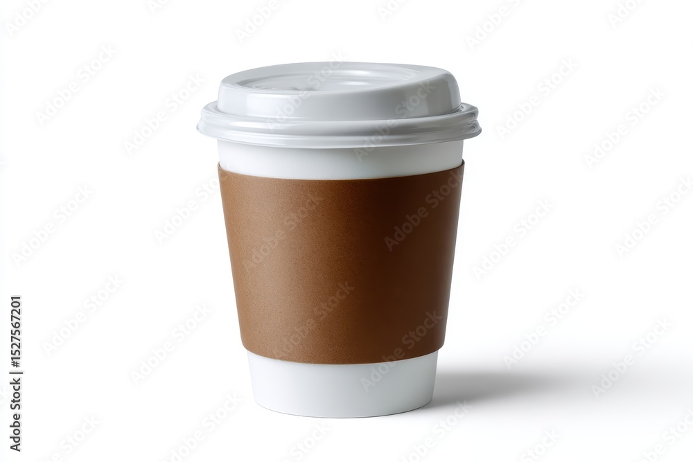 Coffee to-go cup isolated in the center on white background Coffee to-go cup isolated in the center on white background