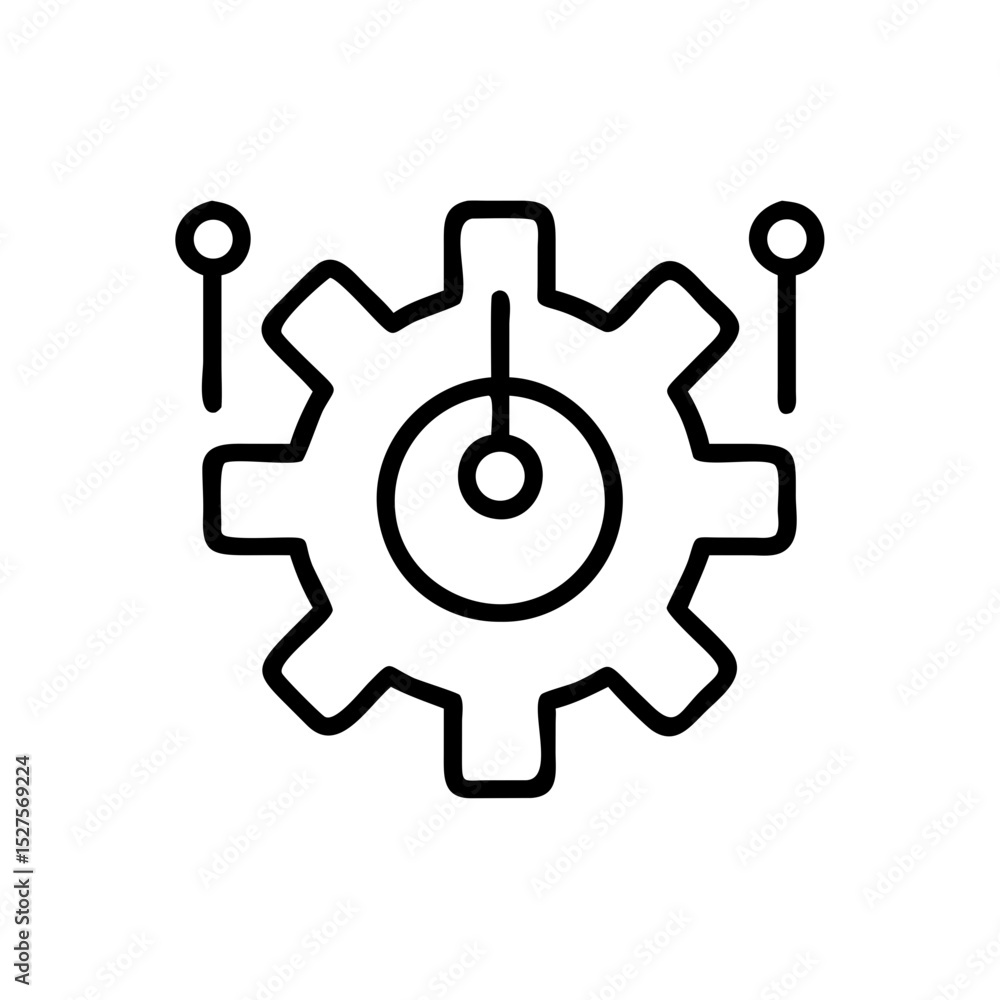 Obraz premium settings gear control panel icon