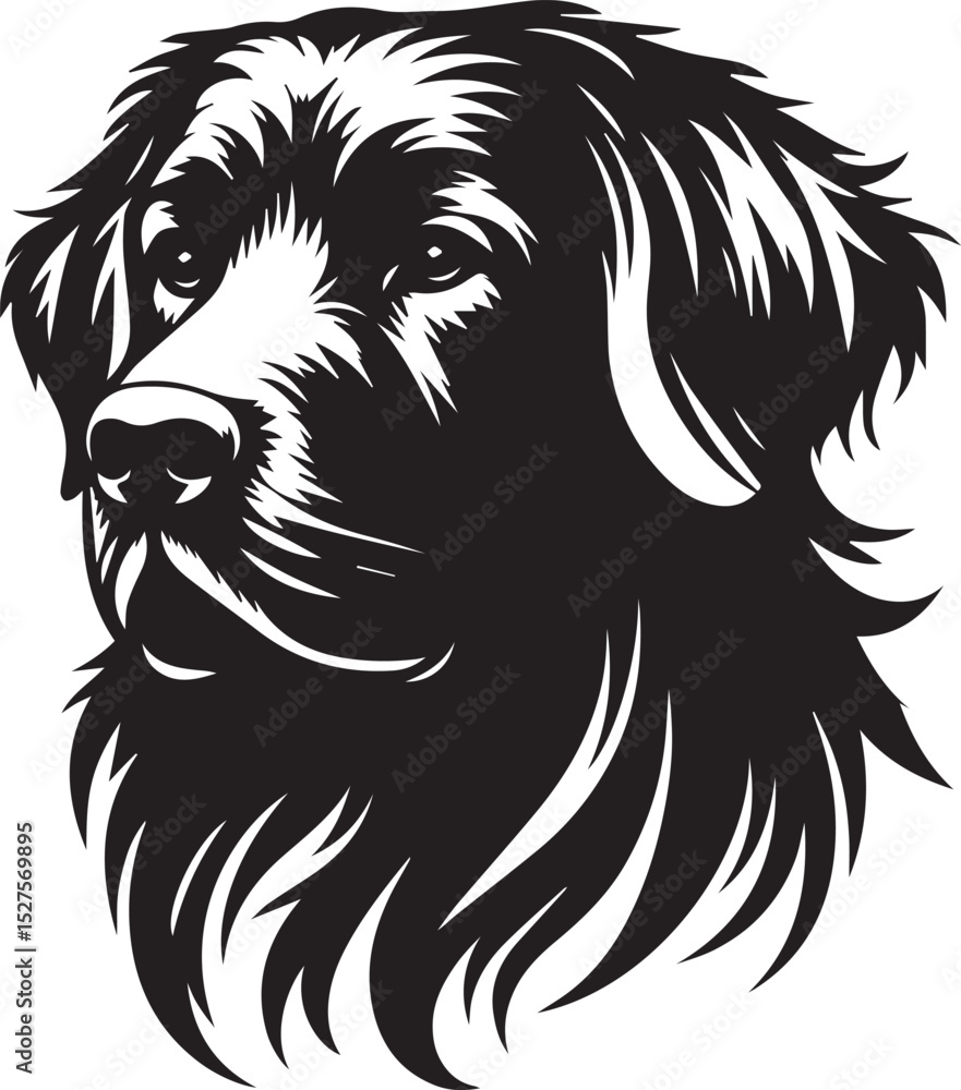 Black & White Silhouette Dog Vector | High-Quality Canine Clipart Design Black & White Silhouette Dog Vector | High-Quality Canine Clipart Design