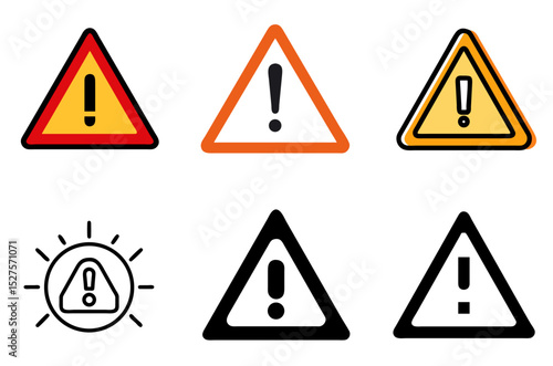 Free Download Hazard Warning Attention Sign Icon Caution Alert Danger Safety Symbol Set - GFXLoad